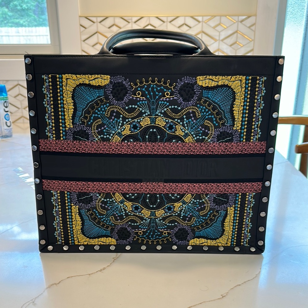Dior Black Tote with Gold Zipper